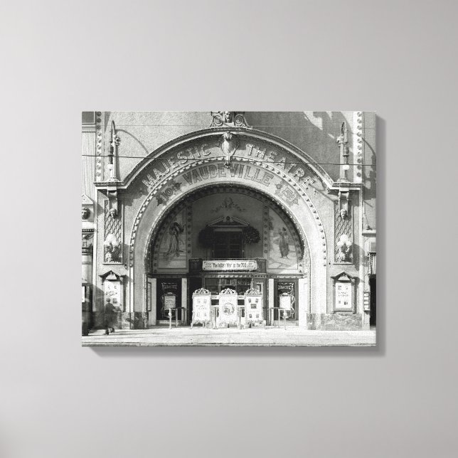 The Majestic Theatre, 1910 Canvas Print (Front)