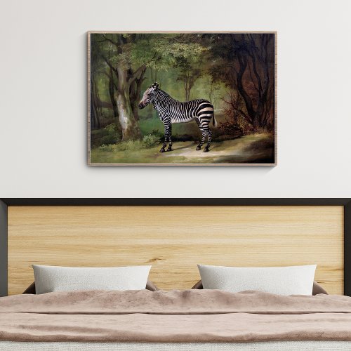 The Majestic Zebra Painting with Stunning Details  Poster