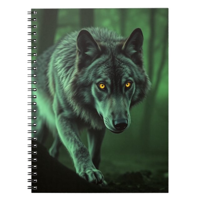 "The Majesty of the Wild: The Alpha in the Forest" Notebook (Front)