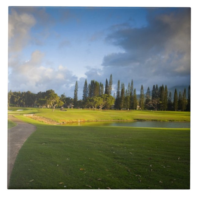 The Makai golf course in Princeville Ceramic Tile (Front)