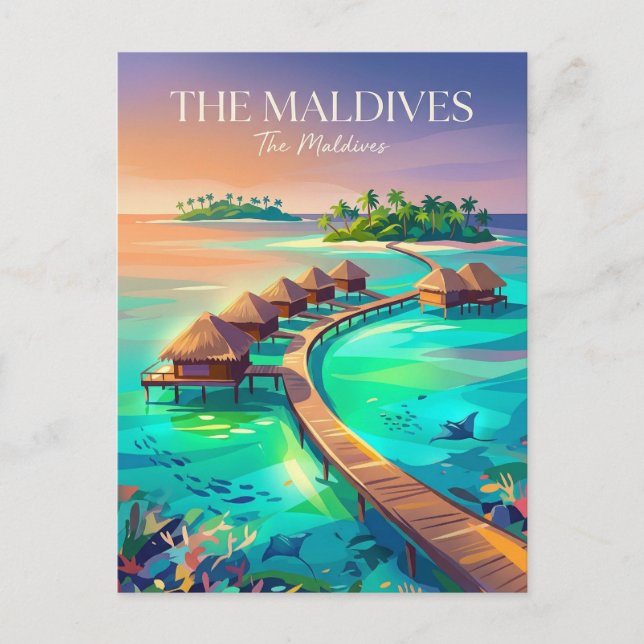 The Maldives The Maldives Postcard (Front)