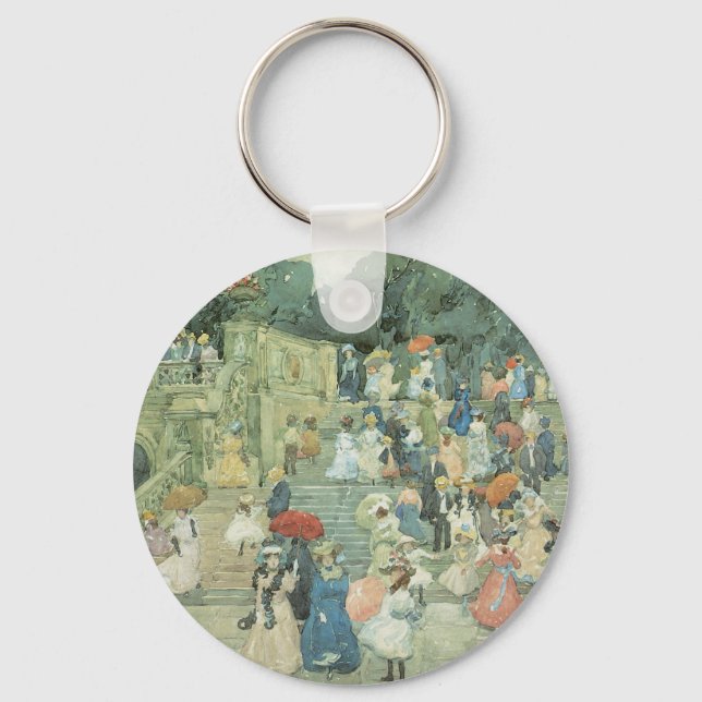 The Mall, Central Park by Maurice Prendergast Keychain (Front)