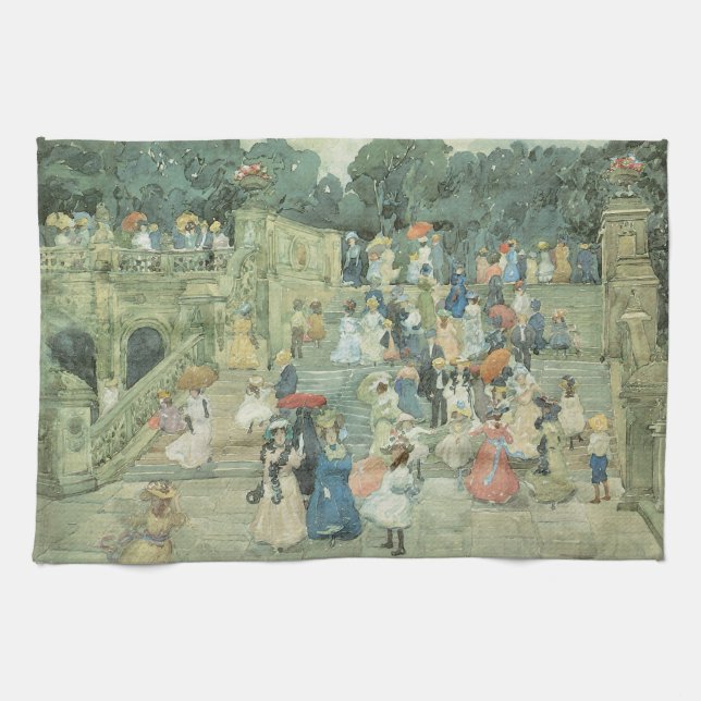 The Mall, Central Park by Maurice Prendergast Kitchen Towel (Horizontal)
