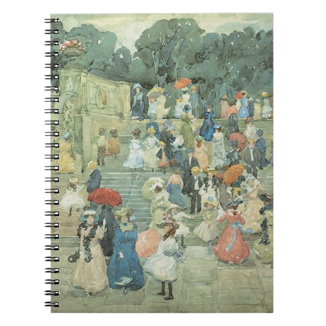The Mall, Central Park by Maurice Prendergast Notebook (Front)