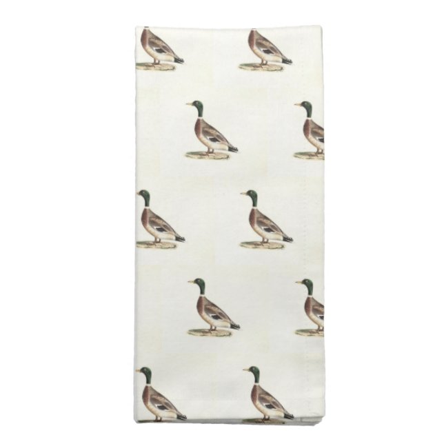 The Mallard or Wild Duck (Anas platyrhynchos) Cloth Napkin (Folded)