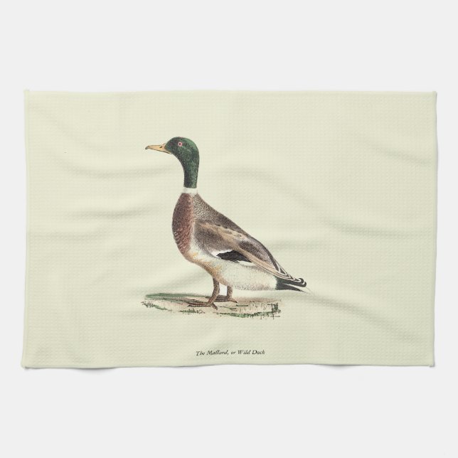 The Mallard or Wild Duck (Anas platyrhynchos) Kitchen Towel (Horizontal)