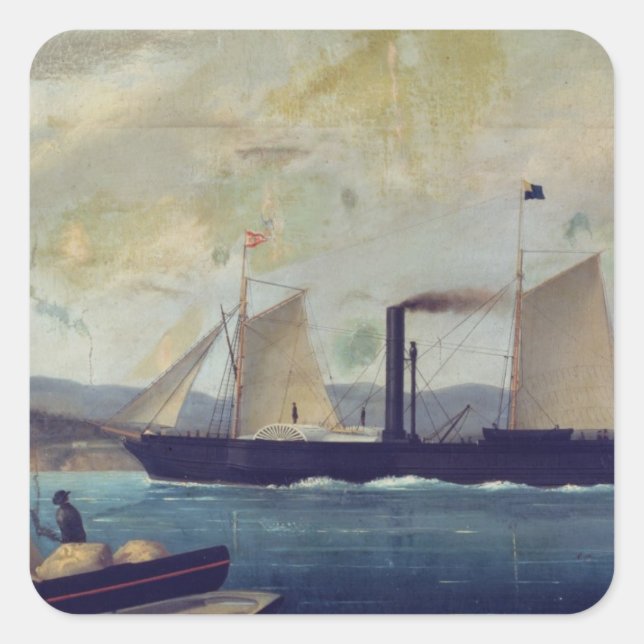 The 'Mallorcan', ship on which George Sand and Cho Square Sticker (Front)