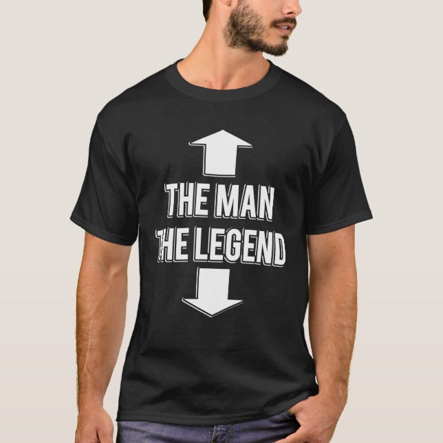 The Man Arrrow Face The Legend Arrow Crotch T-Shirt (Front)