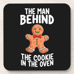 The Man Behind The Cookie In The Oven Christmas Pr Beverage Coaster