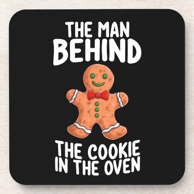 The Man Behind The Cookie In The Oven Christmas Pr Beverage Coaster (Front)