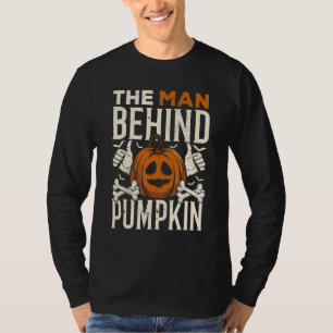 The Man Behind The Pumpkin Dad Halloween Pregnancy T-Shirt