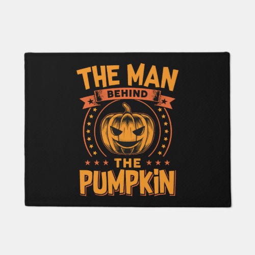 The Man Behind The Pumpkin Halloween Doormat