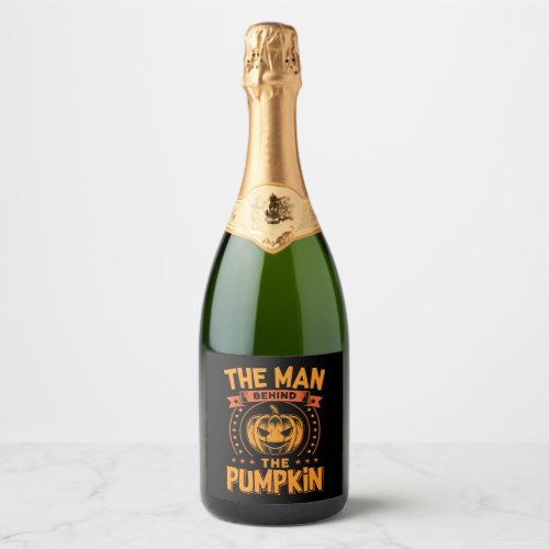 The Man Behind The Pumpkin Halloween Sparkling Wine Label