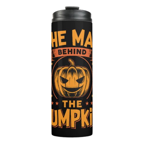 The Man Behind The Pumpkin Halloween Thermal Tumbler