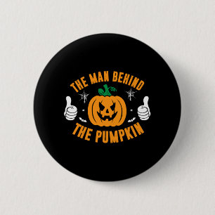 The Man Behind The Pumpkin Shirts Halloween Shirt Button