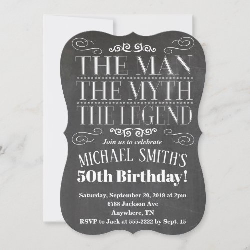 The Man Birthday Invitation