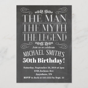 The Man Birthday Invitation