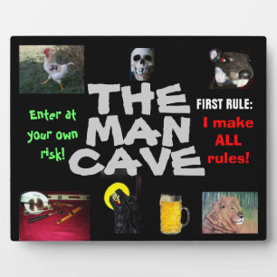 THE MAN CAVE CANVAS  PLAQUE