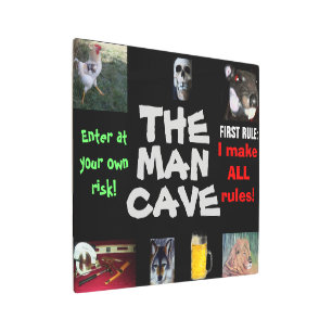 THE MAN CAVE METAL PRINT