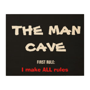 THE MAN CAVE WOOD WALL ART