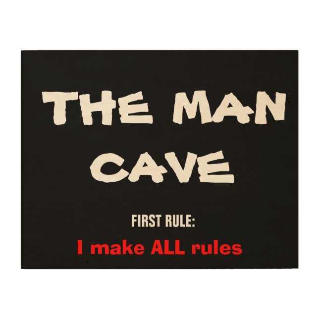 THE MAN CAVE WOOD WALL ART (Front)