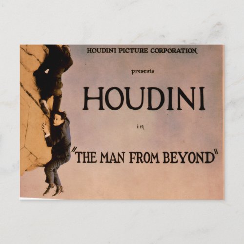 The Man from Beyond Houdini movie 1922 Postcard