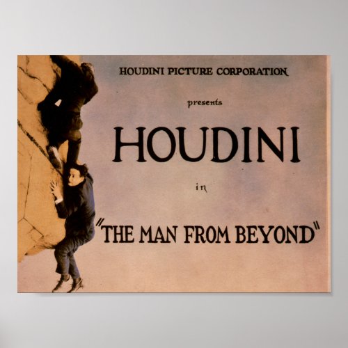 The Man from Beyond Houdini movie 1922 Poster