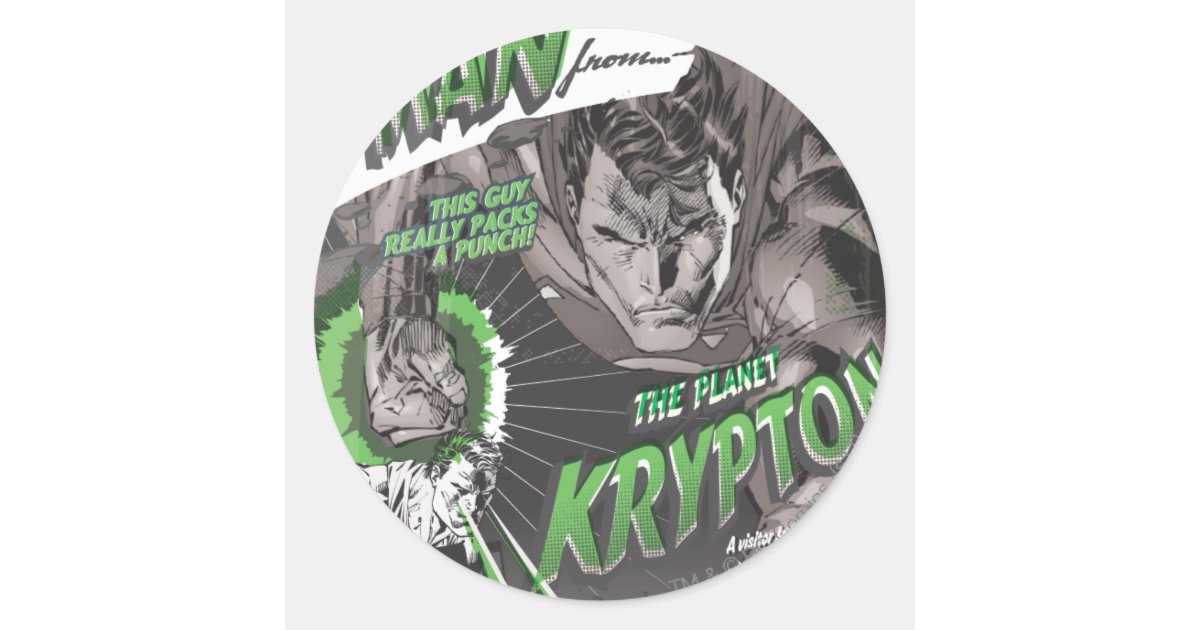 The Man from Krypton Classic Round Sticker | Zazzle