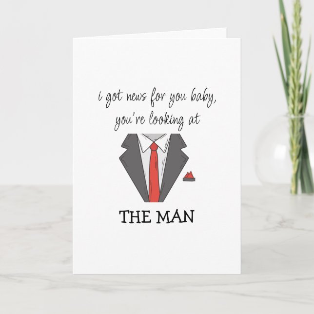 The Man Funny custom  Letterpress Thank You Card (Front)