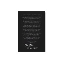 The Man in the Arena - Canvas Art - Black & White