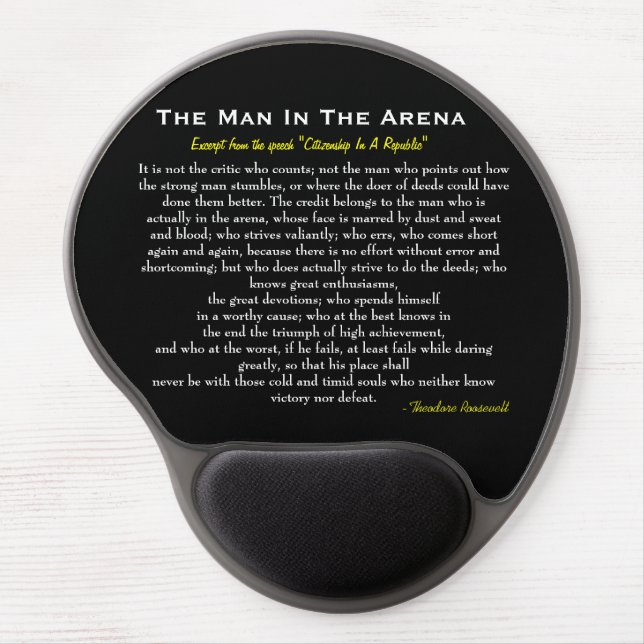 The Man In The Arena Gel Mousepad (Front)