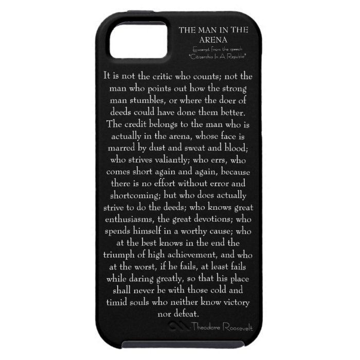 'The Man In The Arena' iPhone 5 Case iPhone 5 Cover