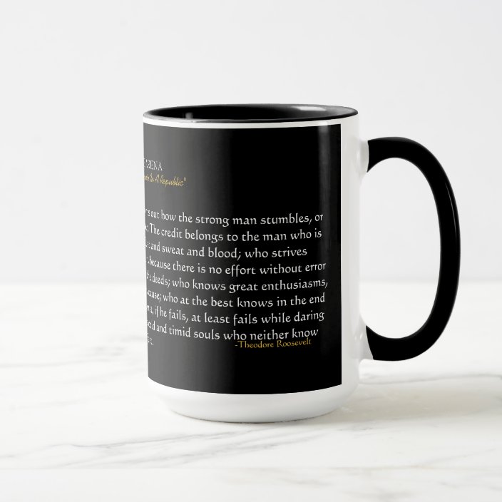 THE MAN IN THE ARENA Mug | Zazzle.com