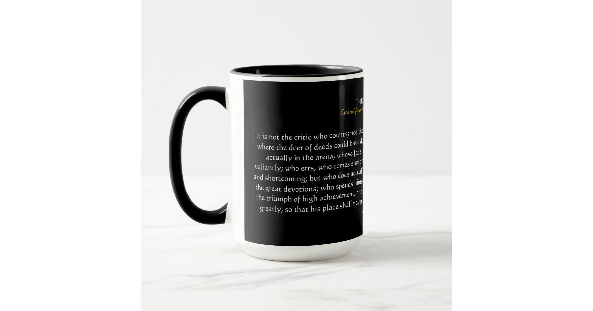 THE MAN IN THE ARENA Mug | Zazzle