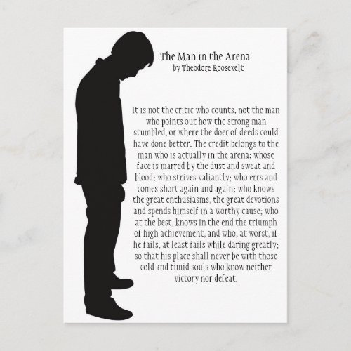 The Man in the Arena Postcard