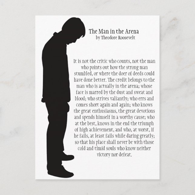 The Man in the Arena Postcard (Front)