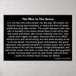 &#39;the Man In The Arena&#39; Poster at Zazzle