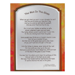 The Man In The Glass Panel Wall Art