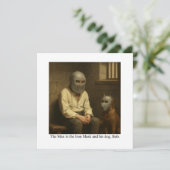 The Man in the Iron Mask and his dog, Bob. (Standing Front)