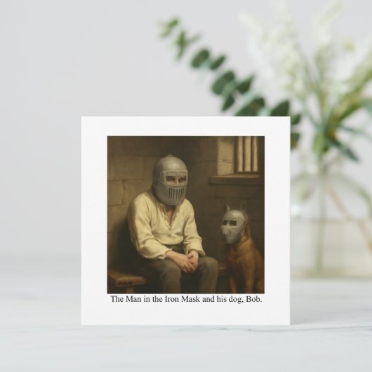 The Man in the Iron Mask and his dog, Bob. (Standing Front)