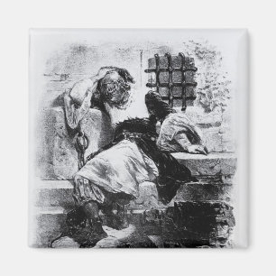 The Man in the Iron Mask in his Prison Magnet