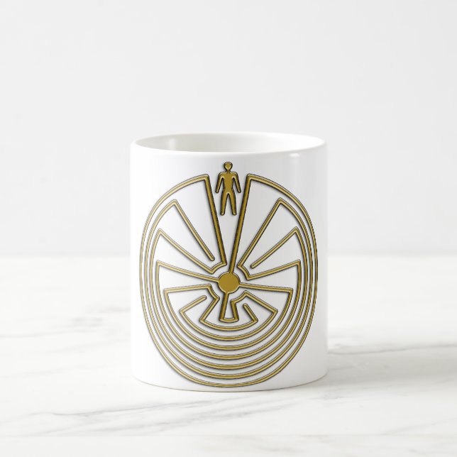The Man in the Maze - gold Coffee Mug (Center)