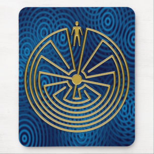 The Man in the Maze - gold Mouse Pad
