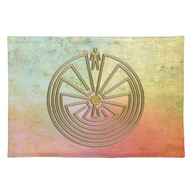 The Man in the Maze - gold Placemat (Front)