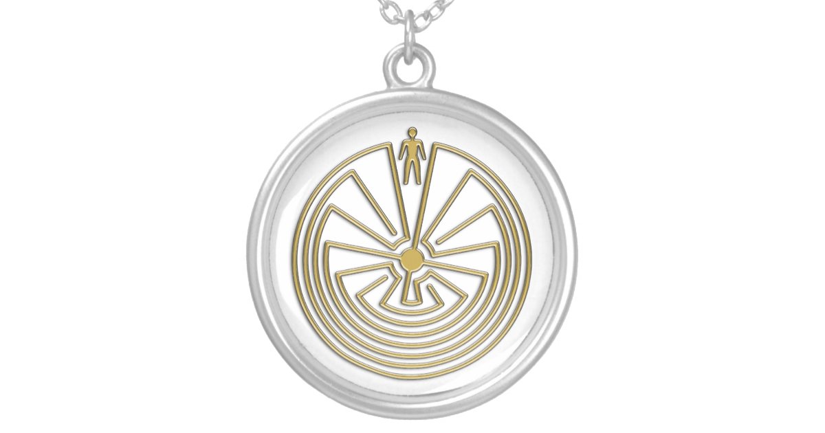 The Man In Maze Gold Silver Plated Necklace Zazzle Com - Man In The Maze Silver Pendant The Man In Maze Gold Silver Plated Necklace Zazzle Com - Man In The Maze Silver Pendant