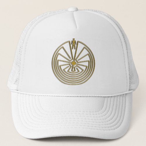 The Man in the Maze _ gold Trucker Hat