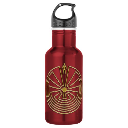The Man in the Maze _ gold Water Bottle