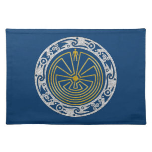 The Man in the Maze - Ornament gold silver Cloth Placemat