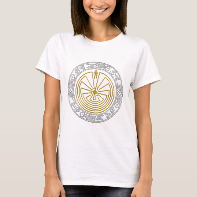 The Man in the Maze - Ornament gold silver T-Shirt (Front)