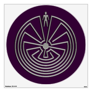 The Man in the Maze - silver Wall Decal